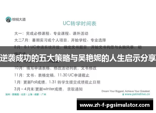 逆袭成功的五大策略与吴艳妮的人生启示分享
